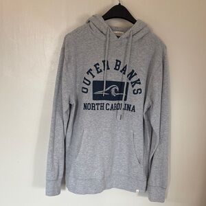 Outer Banks North Carolina Gray Hooded Pullover Sweatshirt - Large